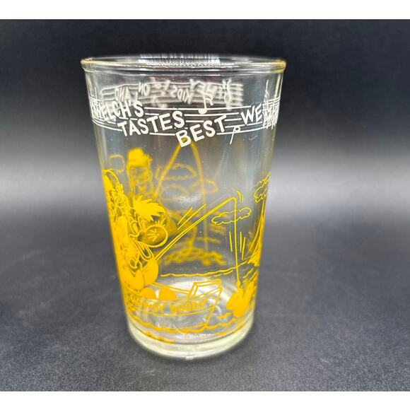 1950s Howdy Doody Parade Welch's Jelly Drinking Glasses Set of 3 Embossed Bottom - Picture 5 of 10